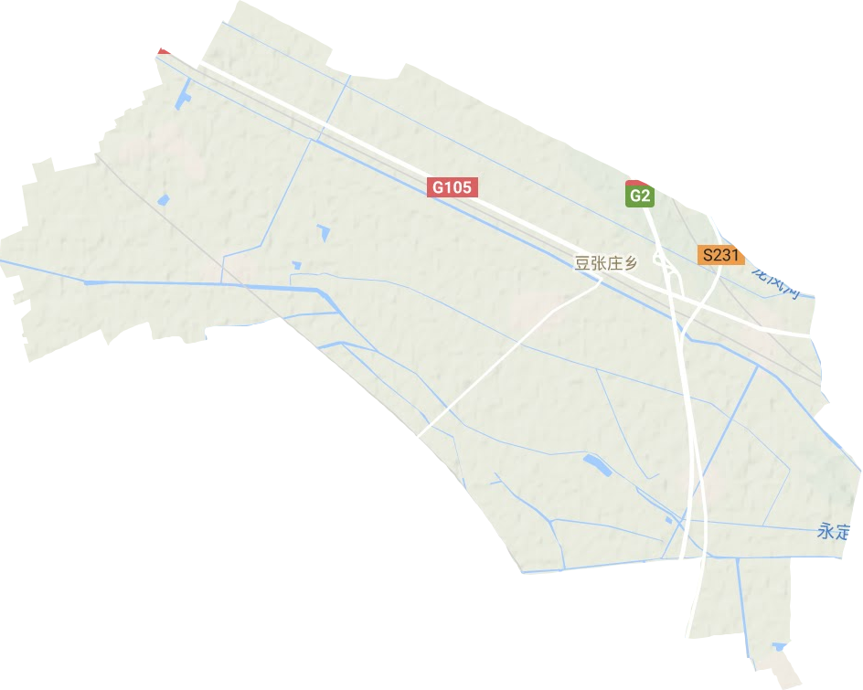 豆张庄镇地形地图