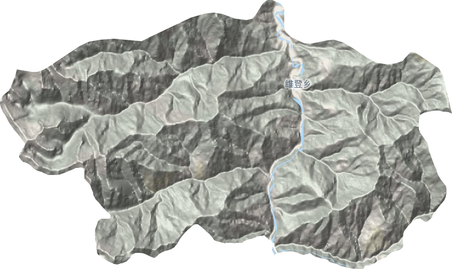 维登乡地形地图