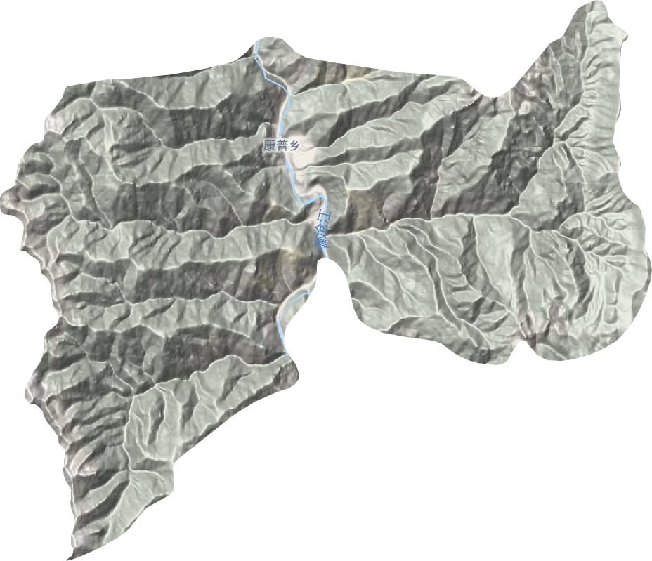 康普乡地形地图