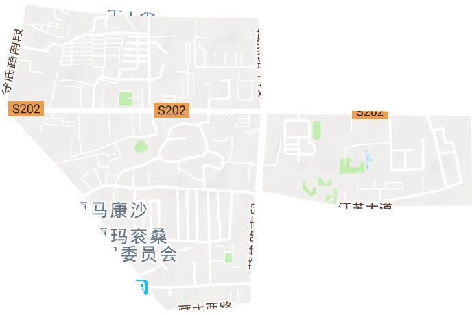 嘎玛贡桑街道地形地图