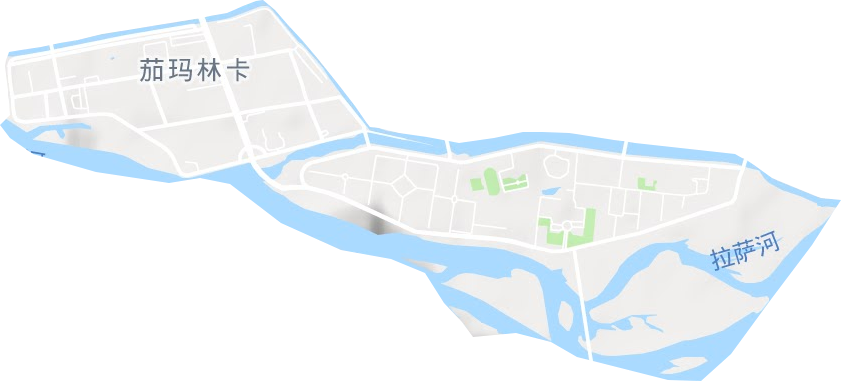 两岛街道地形地图