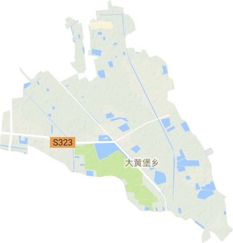 大黄堡镇地形地图