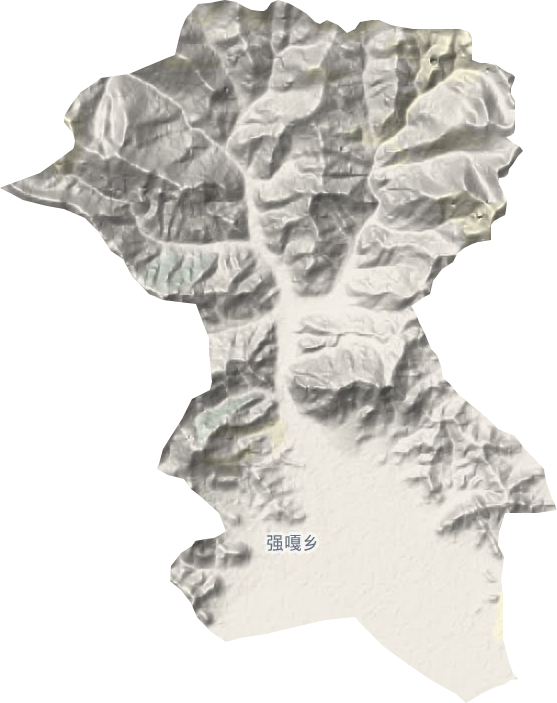 强嘎乡地形地图