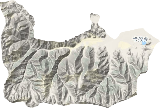 卡孜乡地形地图