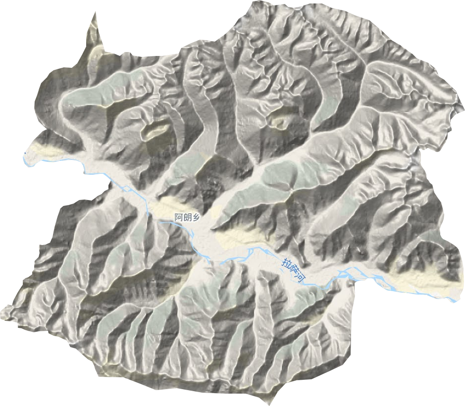 阿朗乡地形地图