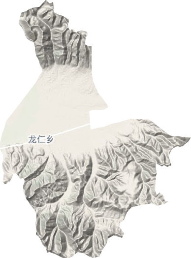 龙仁乡地形地图