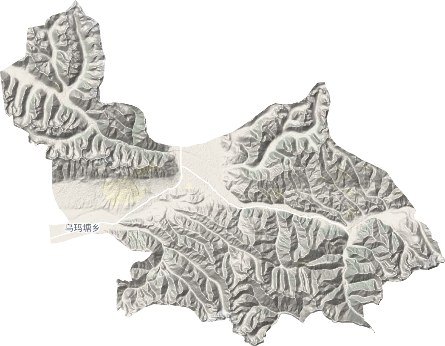 乌玛塘乡地形地图
