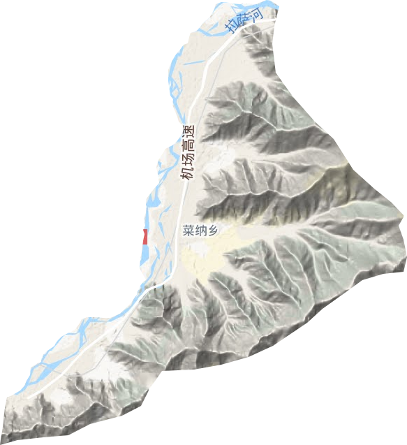 才纳乡地形地图