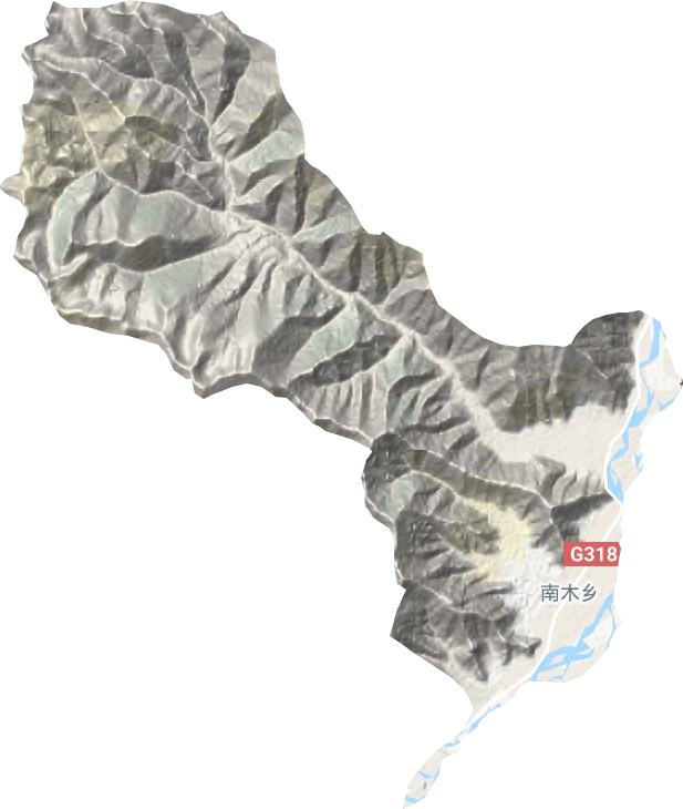 南木乡地形地图