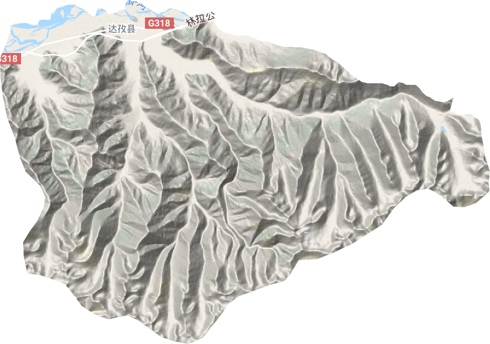 德庆镇地形地图