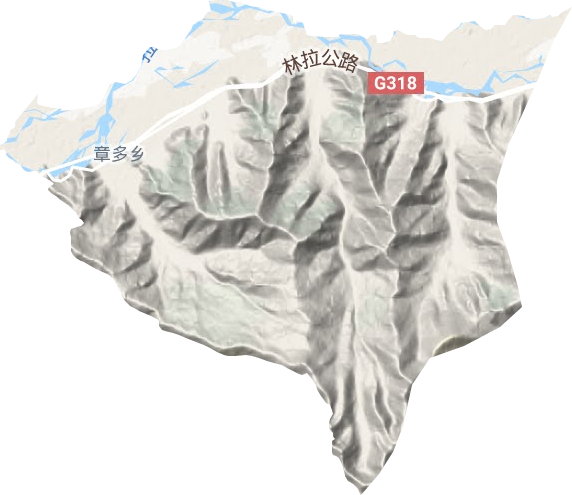 章多乡地形地图