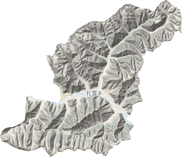 扎雪乡地形地图