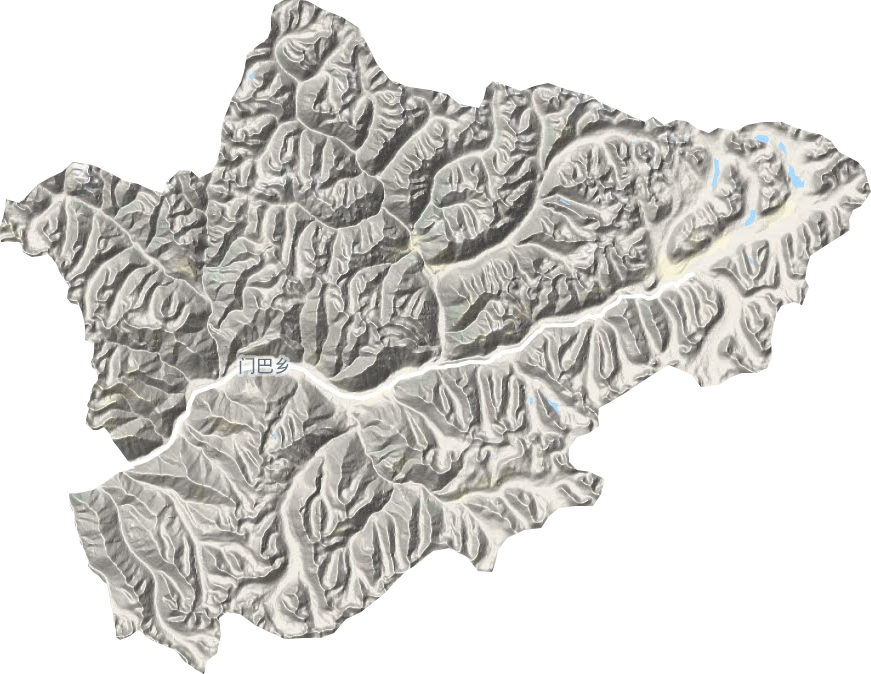 门巴乡地形地图