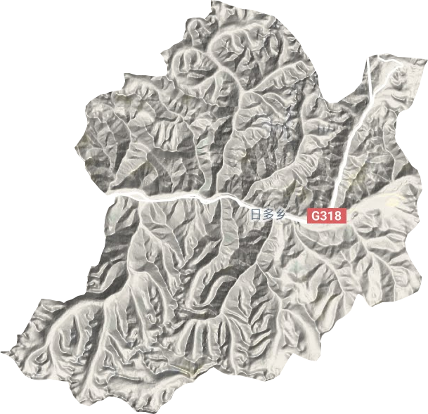 日多乡地形地图