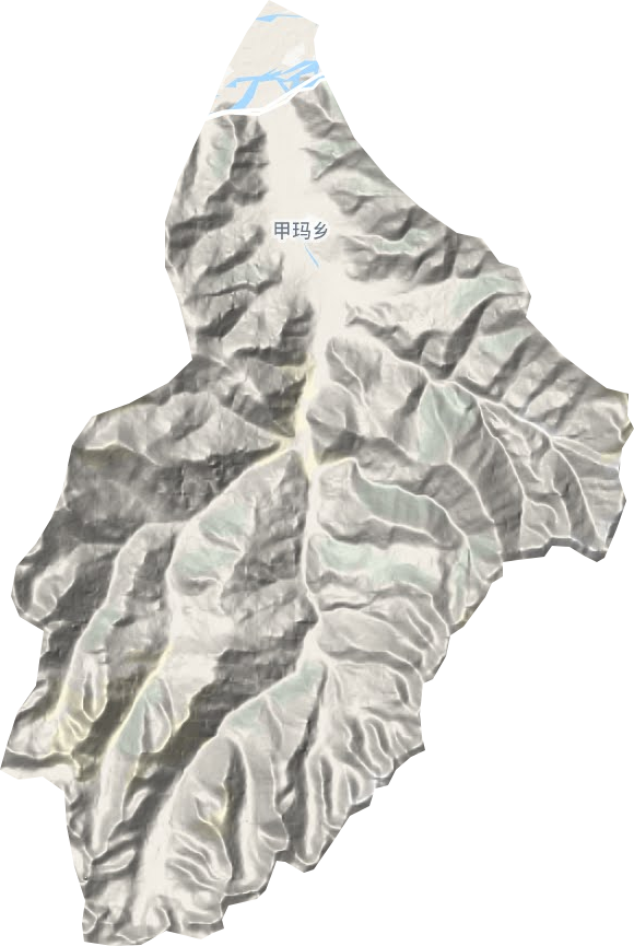 甲玛乡地形地图