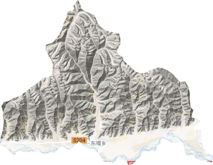 东嘎乡地形地图