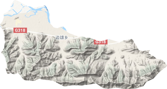 边雄乡地形地图