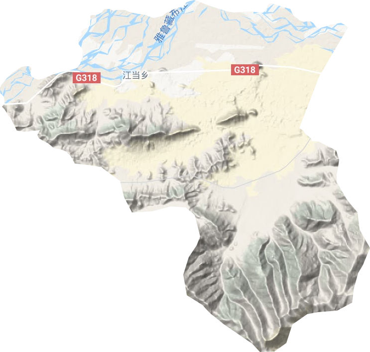江当乡地形地图