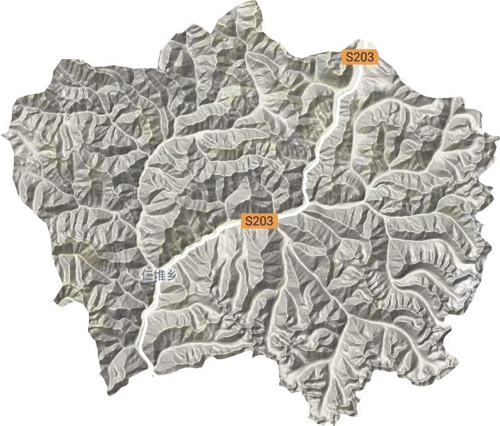 仁堆乡地形地图