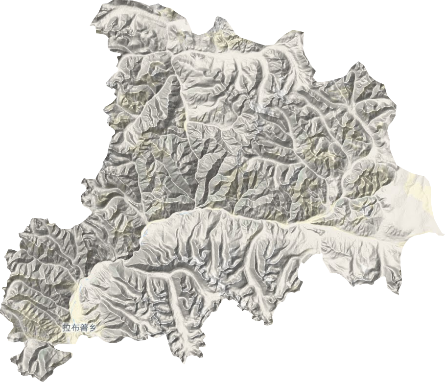 拉布普乡地形地图