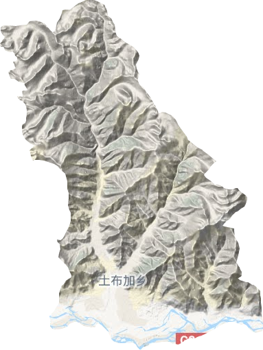 土布加乡地形地图