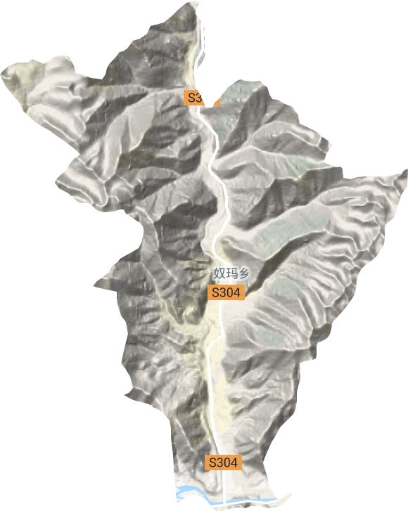 奴玛乡地形地图
