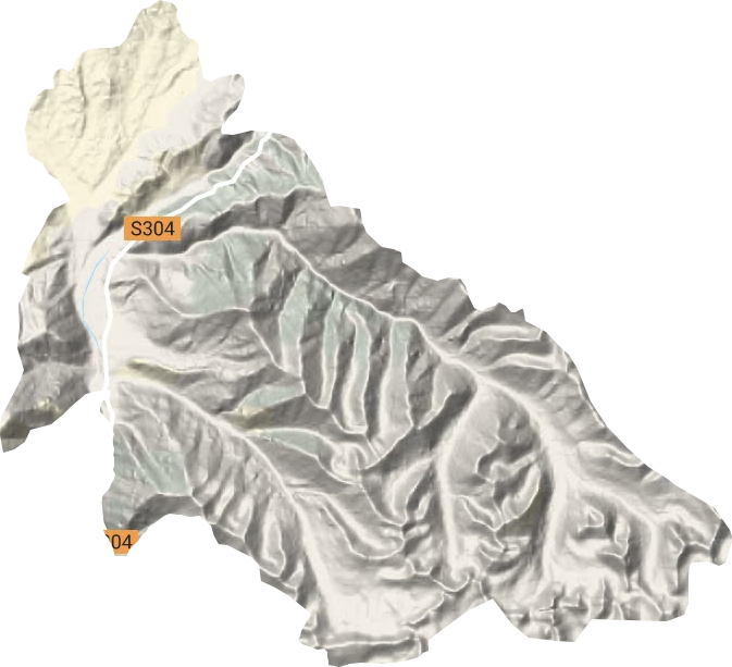 达孜乡地形地图