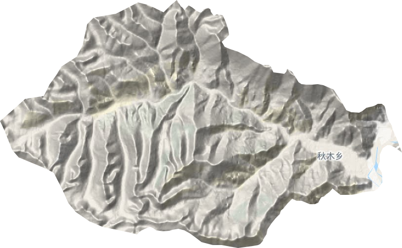 秋木乡地形地图