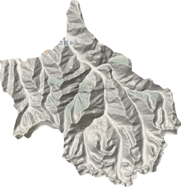 达那乡地形地图