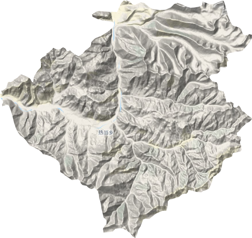 热当乡地形地图