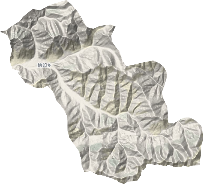纳如乡地形地图