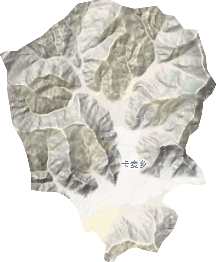 卡麦乡地形地图
