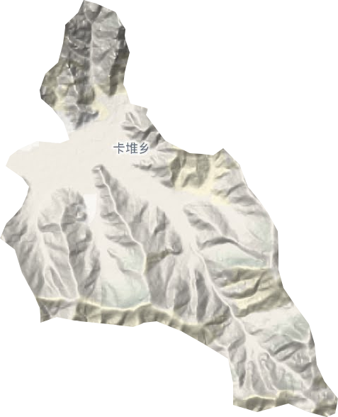 卡堆乡地形地图