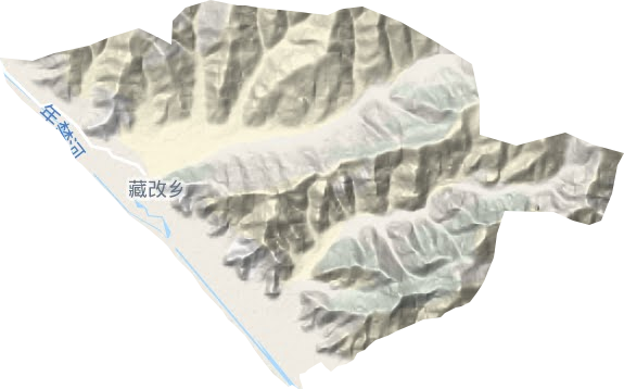 藏改乡地形地图
