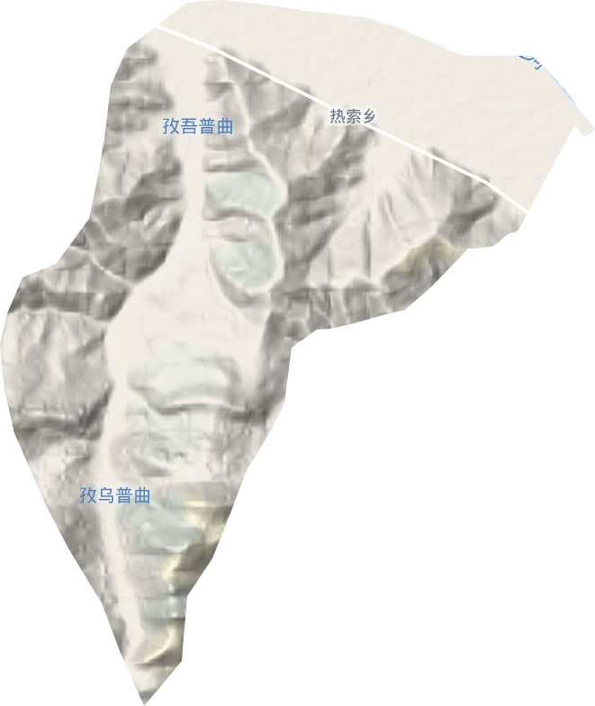 热索乡地形地图