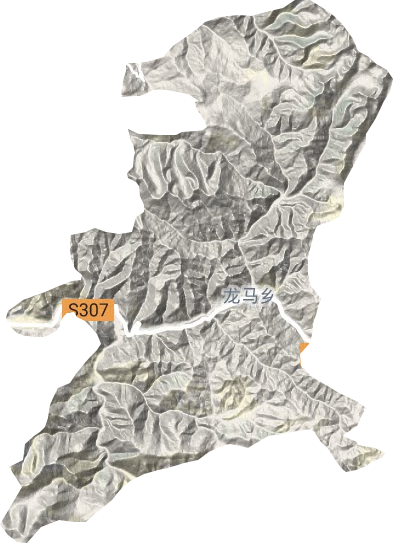 龙马乡地形地图