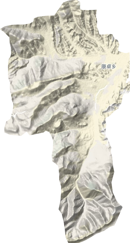 康卓乡地形地图