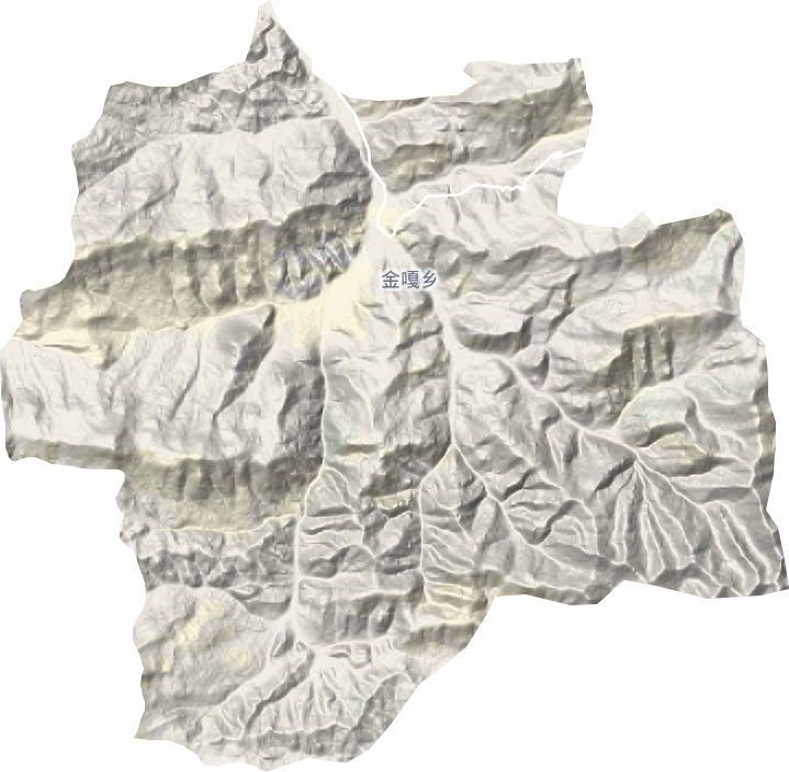金嘎乡地形地图