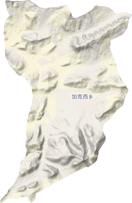 加克西乡地形地图