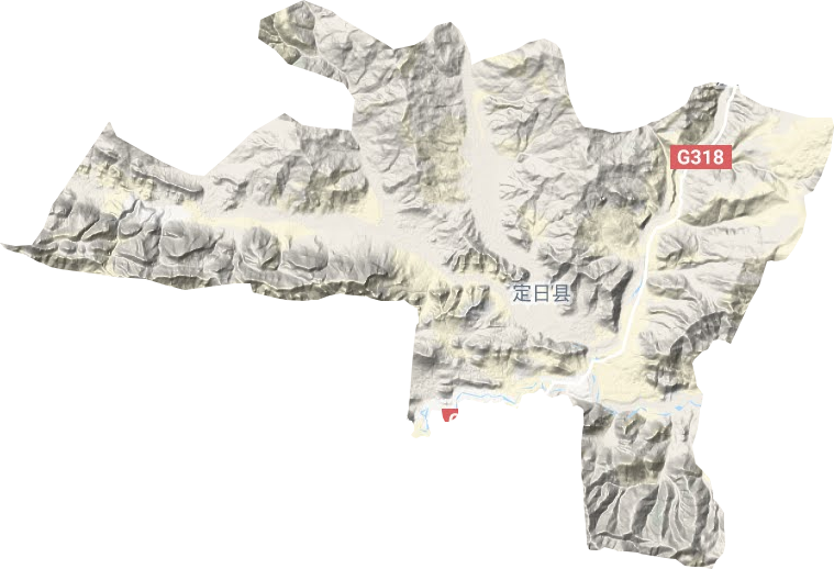 协格尔镇地形地图