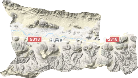 扎果乡地形地图