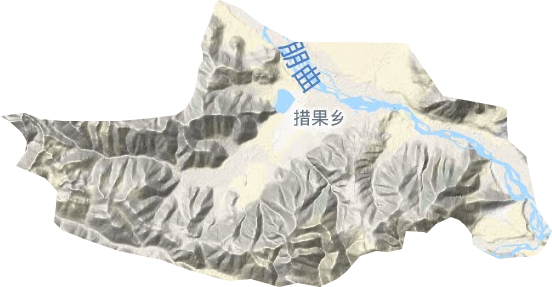 措果乡地形地图