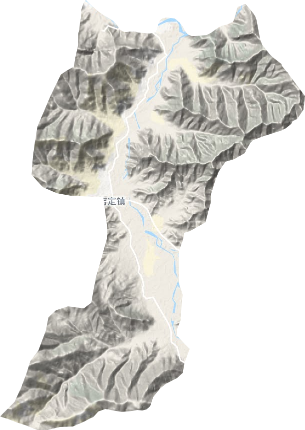 吉定镇地形地图