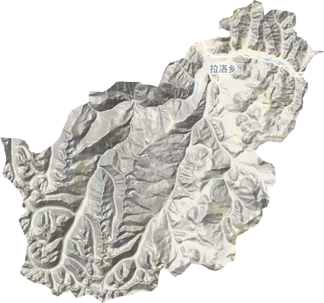 拉洛乡地形地图