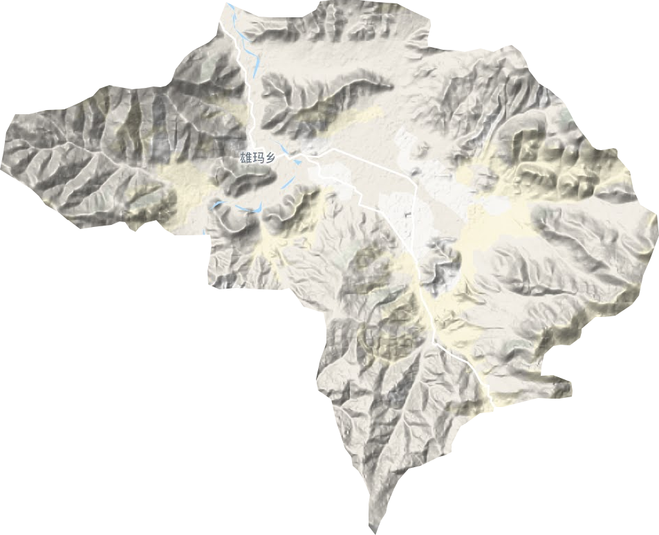 雄玛乡地形地图