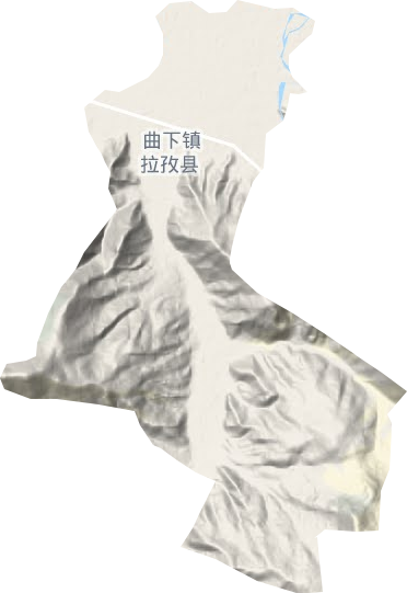 曲下镇地形地图