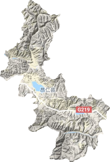 卡嘎镇地形地图