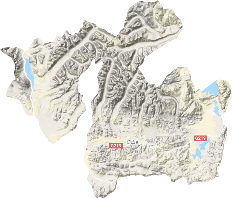 切热乡地形地图