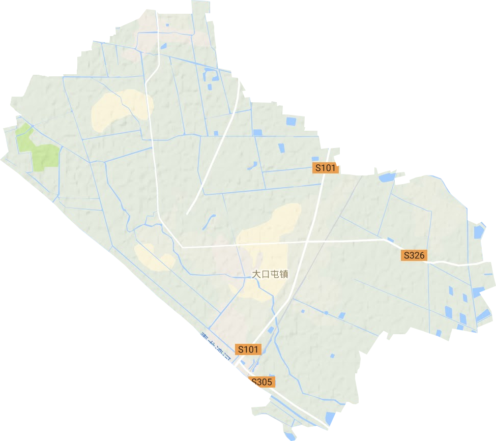 大口屯镇地形地图