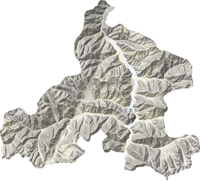 亚木乡地形地图